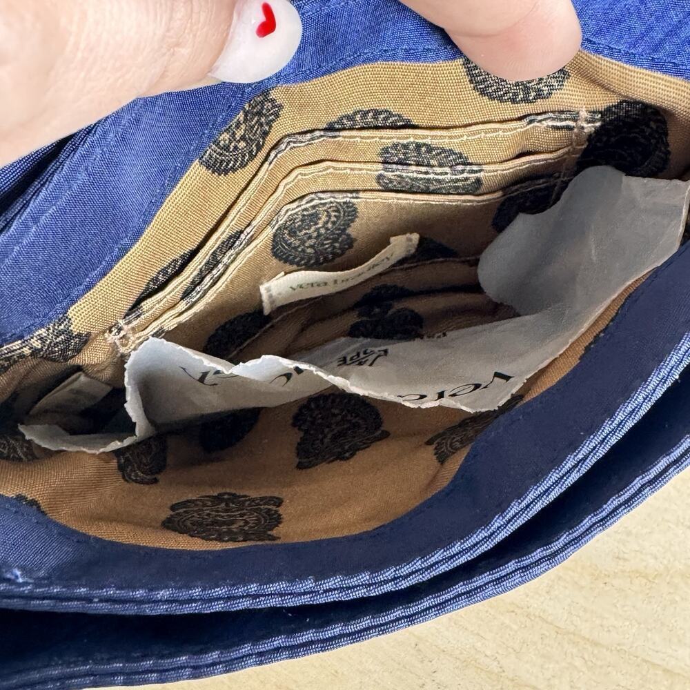 NWT VERA BRADLEY Crossbody Purse Baird Hipster Peacoat solid Blue FREE SHIPPING - Picture 6 of 7